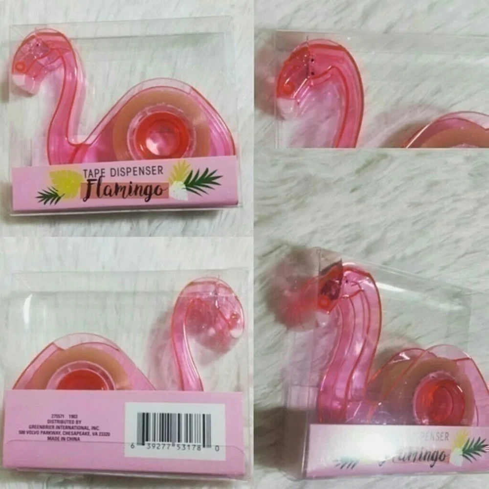 🛍Transparent Pink Flamingo Tape Despenser